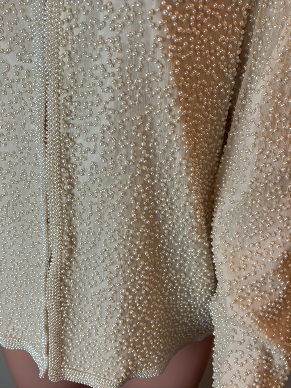 Vintage Laurence Kazar Beaded New York Evening Jacket Large 100% Silk Elegant - Picture 4 of 13